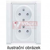 DA-275 PP TIME 02  zásuvka 2-nás. s přepěť.ochrannou, typ 3 (optická sign.poruchy) VÝROBA UKONČENA