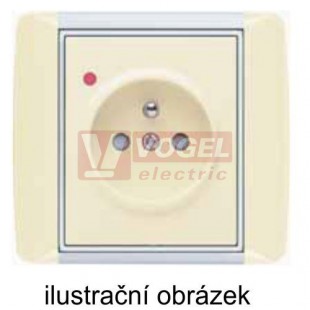 DA-275 PP1 ELEMENT 03  zásuvka 1-nás. s přepěť.ochrannou, typ 3 (optická sign.poruchy)