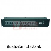 RACK-PROTECTOR-EURO-X12-1U zásuvka 12-nás. EURO s přepěť.ochr., typ 3, do 19" stojanů(A05961)