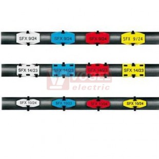 SFX 11/60 MC NE BL štítek modrý bez potisku SlimFix X, š/v 11x60mm, tisk.plocha 44x11mm, pro váz.páskou, pro průřez vodiče 16-500mm2, Polyamid 66 (1051870000)