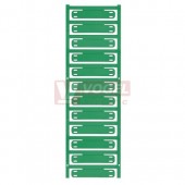 SFX 11/60 MC NE GN SlimFix X štítek zelený bez potisku, š/v 11x60mm, tisk.plocha 44x11mm, montáž váz.páskou, pro průřez vodiče 16-500mm2, Polyamid 66 (1963660000)