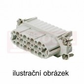 Konektor  25pin Z 10A/250V HDC HD 25 FC, krimpovací, druhá vložka pro vytvoření 50pin konektoru size7 (1023050000)