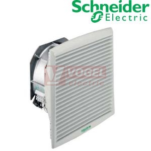 NSYCVF165M230PF Ventilátor s filtrem, 165m3/h, 230VAC 50/60Hz, rozměr výřezu 223x223mm, rozměr vš 268x248mm, 51dB, IP54, RAL7035