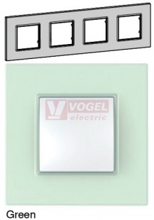 MGU270817 Krycí rámeček 4-nás., Green (UNICA Quadro), VÝROBA UKONČENA