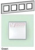 MGU270817 Krycí rámeček 4-nás., Green (UNICA Quadro), VÝROBA UKONČENA