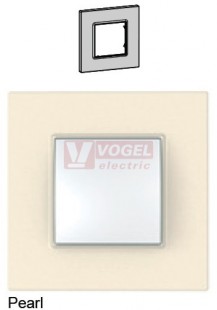 MGU470235 Unica Quadro - Krycí rámeček jednonásobný, Pearl