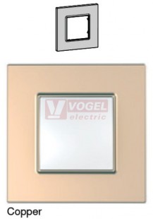 MGU670256 Unica Quadro - Krycí rámeček jednonásobný, Copper