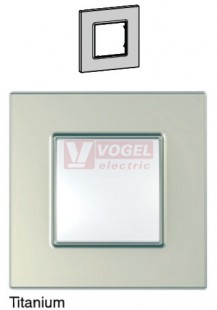 MGU670257 Unica Quadro - Krycí rámeček jednonásobný, Titanium