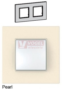 MGU470435 Unica Quadro - Krycí rámeček dvojnásobný, Pearl