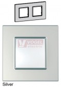 MGU670455 Unica Quadro - Krycí rámeček dvojnásobný, Silver