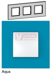 MGU470626 Krycí rámeček 3-nás., Aqua (UNICA Quadro), VÝROBA UKONČENA