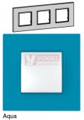 MGU470626 Krycí rámeček 3-nás., Aqua (UNICA Quadro), VÝROBA UKONČENA