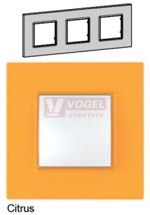 MGU470629 Krycí rámeček 3-nás., Citrus (UNICA Quadro), VÝROBA UKONČENA