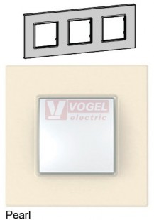 MGU470635 Unica Quadro - Krycí rámeček trojnásobný, Pearl