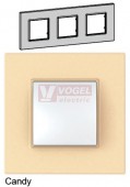 MGU470636 Krycí rámeček 3-nás., Candy (UNICA Quadro), VÝROBA UKONČENA