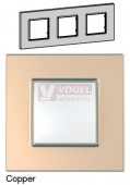 MGU670656 Unica Quadro - Krycí rámeček trojnásobný, Copper