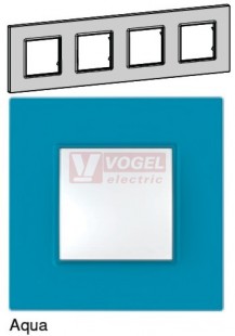MGU470826 Krycí rámeček 4-nás., Aqua (UNICA Quadro), VÝROBA UKONČENA