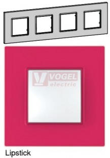 MGU470827 Krycí rámeček 4-nás., Lipstick (UNICA Quadro), VÝROBA UKONČENA
