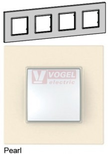 MGU470835 Unica Quadro - Krycí rámeček čtyřnásobný, Pearl