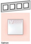 MGU470837 Krycí rámeček 4-nás., Salmon (UNICA Quadro), VÝROBA UKONČENA