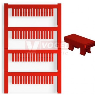 ESG B&R X20 MC NE RT MultiCard označení přístrojů, štítek červený, 10 x 2,5 mm, Polyamid 66, zasouvací (1001170001)