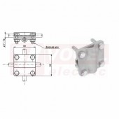 SK E N V4A svorka křížová 50x50mm, šroub M6, nerez V4A, pro drát o průměru 7-10mm (VN2043)