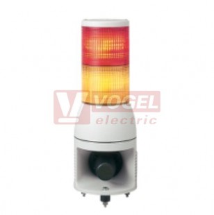 XVC1B2HK Smontovaný signální sloup, 100mm, LED, 24V, RU, OR, siréna/trvalé/blikající, 102dB