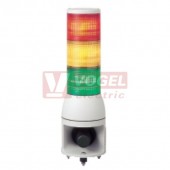 XVC1B3HK Smontovaný signální sloup, 100mm, LED, 24V, RU, OR, ZE, siréna/trvalé/blikající, 102dB