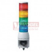 XVC1B4SK Smontovaný signální sloup, 100mm, LED, 24V, RU, OR, ZE, MO, bzučák 70-85dB (svit trvalý/přerušovaný)