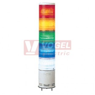 XVC1B5K  Smontovaný signální sloup, 100mm, LED, 24V, RU, OR, ZE, MO, BÍ trvalé/blikající