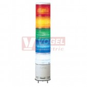 XVC1B5K  Smontovaný signální sloup, 100mm, LED, 24V, RU, OR, ZE, MO, BÍ trvalé/blikající