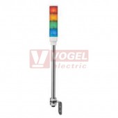 XVC4B4   Smontovaný signální sloup, 40mm, LED, 24V, RU, OR, ZE, MO, pro montáž na podstavec 17mm, (svit trvalý)