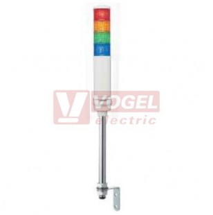 XVC4B45S Smontovaný signální sloup, 40mm, LED, 24V, RU, OR, ZE, MO, bzučák 70-85dB, (svit trvalý/přerušovaný)