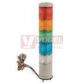XVC4B5K  Smontovaný signální sloup, 40mm, LED, 24V, RU, OR, ZE, MO, BÍ, trvale svítící, pro montáž na objímku