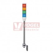 XVC4M4   Smontovaný signální sloup, 40mm, LED, 100-240V, RU, OR, ZE, MO, pro montáž na podstavec 17mm, (svit trvalý)