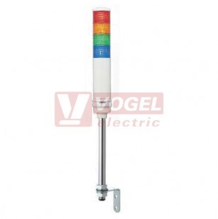 XVC4M45S Smontovaný signální sloup, 40mm, LED, 100-240V, RU, OR, ZE, MO, bzučák 70-85dB, (svit trvalý/přerušovaný)