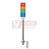 XVC6B4    Smontovaný signální sloup, 60mm, LED, 24V, RU, OR, ZE, MO, (svit trvalý), pro montáž na podstavec 22mm