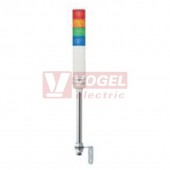 XVC6B45S  Smontovaný signální sloup, 60mm, LED, 24V, RU, OR, ZE, MO, bzučák 70-85dB, (svit trvalý/přerušovaný), pro montáž na podstavec 22mm