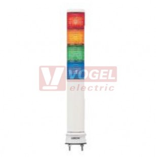 XVC6B45SK Smontovaný signální sloup, 60mm, LED, 24V, RU, OR, ZE, MO, bzučák 70-85dB, (svit trvalý/přerušovaný), montáž na objímku