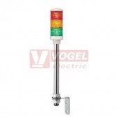 XVC6M3    Smontovaný signální sloup, 60mm, LED, 100-240V, RU, OR, ZE, (svit trvalý), pro montáž na podstavec 22mm