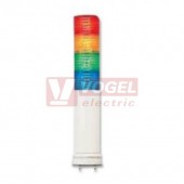 XVC6M45SK Smontovaný signální sloup, 60mm, LED, 100-240V, RU, OR, ZE, MO, bzučák 70-85dB, (svit trvalý/přerušovaný), montáž na objímku