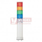 XVC6M55SK Smontovaný signální sloup, 60mm, LED, 100-240V, RU, OR, ZE, MO, BÍ, bzučák 70-85dB, (svit trvalý/přerušovaný), montáž na objímku