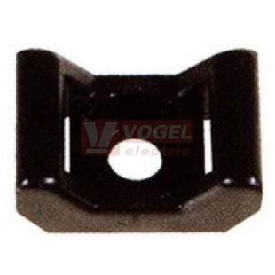 KAPSC 5 Kabelové sedlo černé pro pásky max. 4,8mm, otvor pro šroub 3,7mm rozměr 15x10x7mm, nylon 66