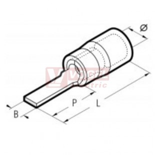 KI  6-12 Kolík izolovaný průřez 4,0-6,0mm2 / délka 12mm