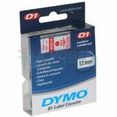 DYMO S0720520 45012 páska plastová 12mm, červená na průhledném