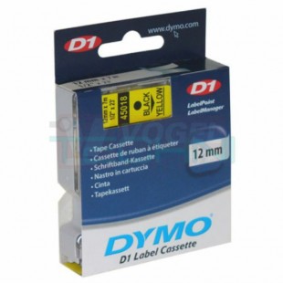 DYMO S0720580 45018 páska plastová 12mm, černá na žlutém, L=7m