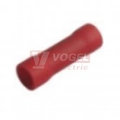 SIP 1,5 Lisovací spojka izolovaná paralelní, 0,5-1,5mm2, L=17mm, izolace PVC červená, tepl.stálost -10 až +75°C