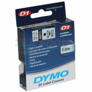 DYMO S0720680 40913 páska plastová 9mm, černá na bílém, L=7m