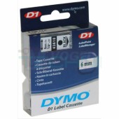 DYMO S0720770 43610 páska plastová 6mm, černá na průhledném