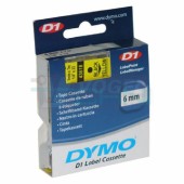 DYMO S0720790 43618 DYMO páska D1 plastová 6mm, černá na žlutém, L=7m